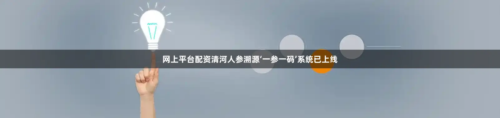 网上平台配资清河人参溯源‘一参一码’系统已上线
