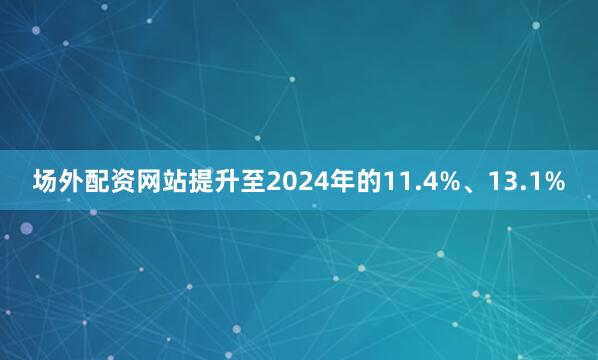 场外配资网站提升至2024年的11.4%、13.1%